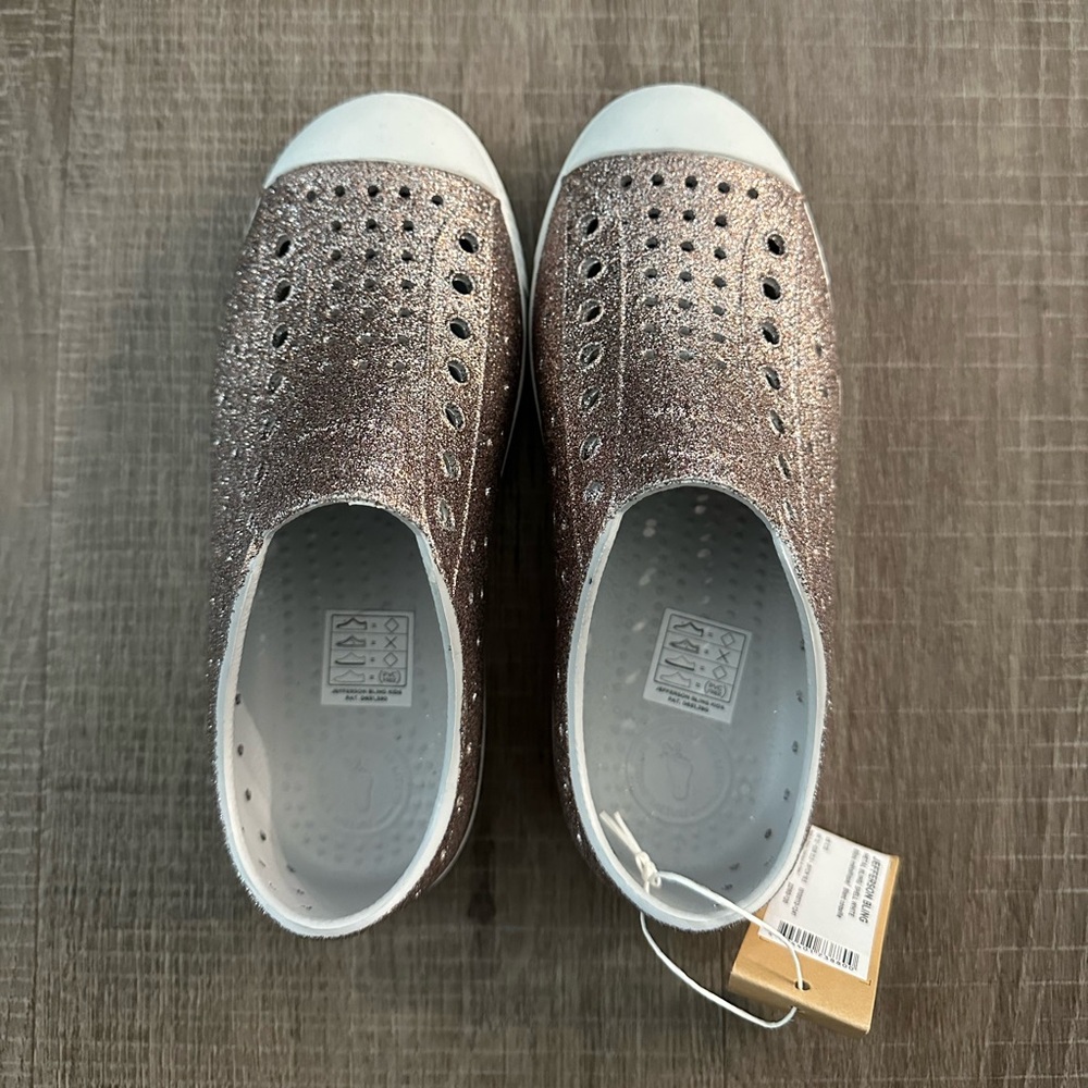 NEW Native Jefferson Metal Bling Girl’s Little Kids Shoes Size 13 C13